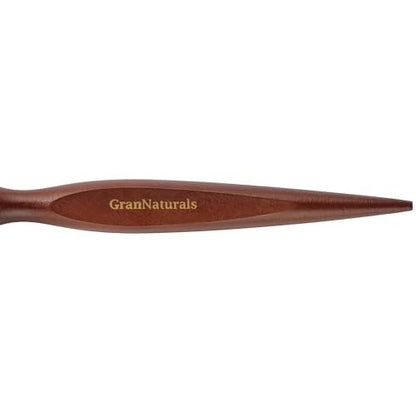 GranNaturals Hard Bristle Teasing Hair Brush for Women – Stiff Slick Back Comb with Rat Tail Pick for Sectioning, Edge Control, Backcombing, and Volume for Fine Hair