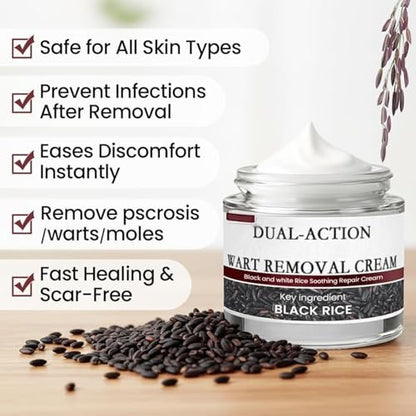 KeraErase Dual-Action Renewal Cream – Black & White Rice Soothing Repair Cream for Smooth, Refined Skin (2-Pack) Avelisse