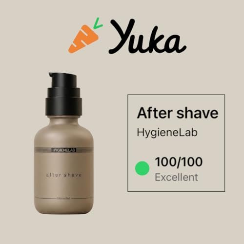 HygieneLab After Shave – Yuka Rated 100/100, Unscented, Non-Toxic Aloe Vera & Vitamin E Formula for Sensitive Skin, Soothes Razor Burn, Lightweight Moisturizer (3.38 oz) Avelisse