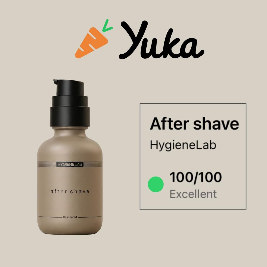 HygieneLab After Shave – Yuka Rated 100/100, Unscented, Non-Toxic Aloe Vera & Vitamin E Formula for Sensitive Skin, Soothes Razor Burn, Lightweight Moisturizer (3.38 oz) Avelisse