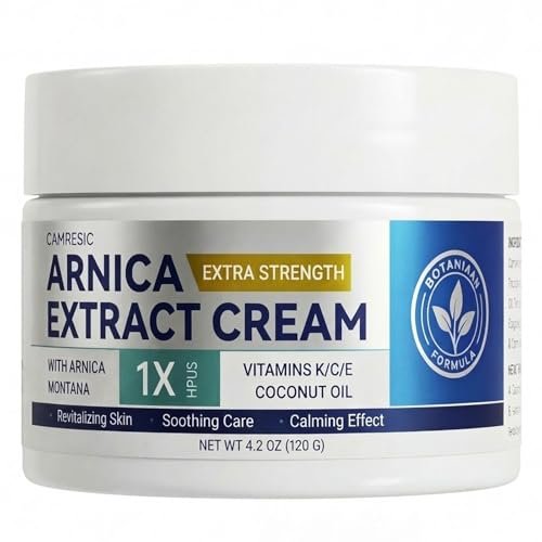 Glopink Arnica Cream Extra Strength for Discoloration & Thin Skin, Enriched with Arnica Montana & Vitamins K, C & E, Plus 9 Plant Compounds, Fast Absorbing, Long Lasting, 4 oz - görsel 2