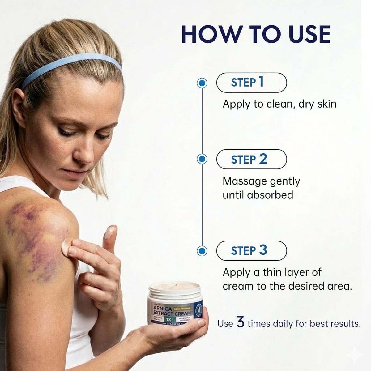 Glopink Arnica Cream Extra Strength for Discoloration & Thin Skin, Enriched with Arnica Montana & Vitamins K, C & E, Plus 9 Plant Compounds, Fast Absorbing, Long Lasting, 4 oz - görsel 9
