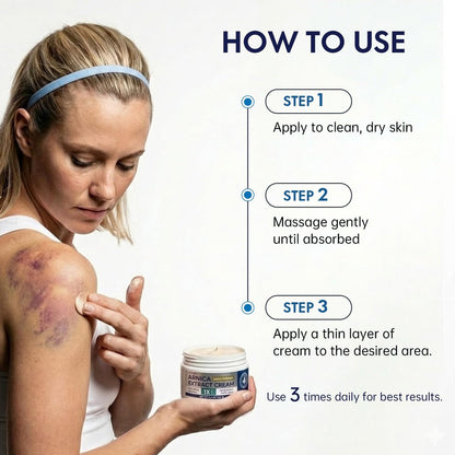Glopink Arnica Cream Extra Strength for Discoloration & Thin Skin, Enriched with Arnica Montana & Vitamins K, C & E, Plus 9 Plant Compounds, Fast Absorbing, Long Lasting, 4 oz