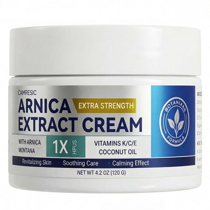 Glopink Arnica Cream Extra Strength for Discoloration & Thin Skin, Enriched with Arnica Montana & Vitamins K, C & E, Plus 9 Plant Compounds, Fast Absorbing, Long Lasting, 4 oz