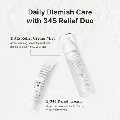 Dr.Althea 345 Relief Cream & Mist Duo - Soothing Recovery & Moisture for Sensitive Skin - Korean Vegan Skin Care Set Avelisse