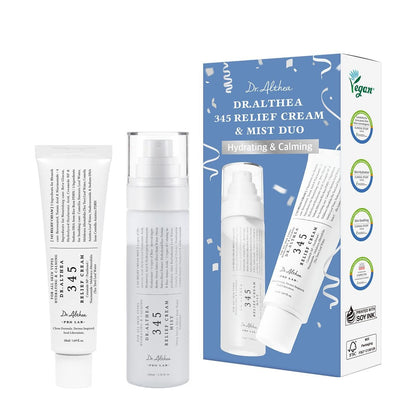 Dr.Althea 345 Relief Cream & Mist Duo - Soothing Recovery & Moisture for Sensitive Skin - Korean Vegan Skin Care Set Avelisse