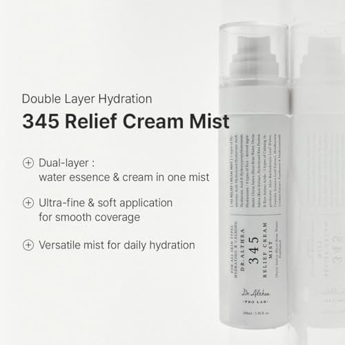 Dr.Althea 345 Relief Cream & Mist Duo - Soothing Recovery & Moisture for Sensitive Skin - Korean Vegan Skin Care Set Avelisse