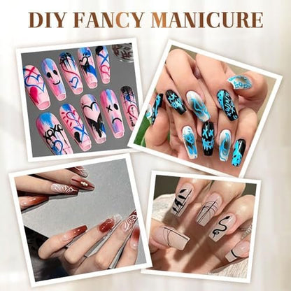 12 Colors Nail Art Pens Set - 2026 New DIY Nail Art Markers for Gel Nails, Drawing, Dotting & Lining Avelisse