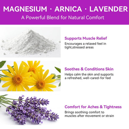 Magnesium Cream for Sleep & Muscle Relief - Nighttime Lotion with Arnica & Lavender, Natural Ingredients for Foot, Leg & Knee Calming, Deeply Hydrating Skin Care for Women & Men, 3.53 oz
