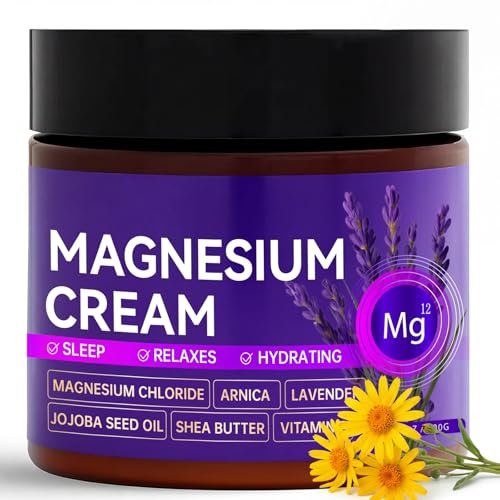 Magnesium Cream for Sleep & Muscle Relief - Nighttime Lotion with Arnica & Lavender, Natural Ingredients for Foot, Leg & Knee Calming, Deeply Hydrating Skin Care for Women & Men, 3.53 oz - görsel 2