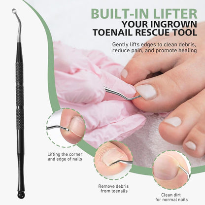 Mornihima Toenail Clippers for Thick Toenails for Seniors - Angled Head, Heavy Duty, Ingrown Toenail Clippers with Wide Jaw, Sharp Slanted Nail Cutter