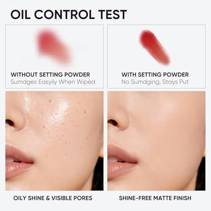 2CHILL Aqua Setting Powder - 45% Water Essence Translucent Loose Powder, Hydrating Matte Finish, Blurs Pores & Brightens Skin, Waterproof Sweat Resistant Oil Control (0.35 oz) Avelisse