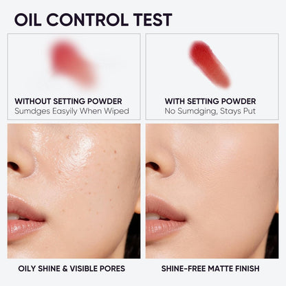2CHILL Aqua Setting Powder - 45% Water Essence Translucent Loose Powder, Hydrating Matte Finish, Blurs Pores & Brightens Skin, Waterproof Sweat Resistant Oil Control (0.35 oz) Avelisse