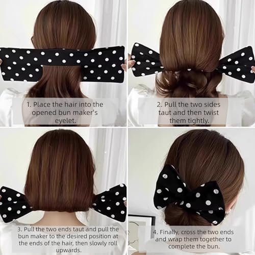 5 Pcs Hair Bun Maker - Twist Bun Clips for Women & Kids, Messy Bun Shaper for Long Thick or Thin Hair - görsel 4
