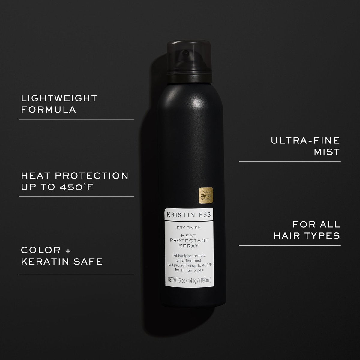Kristin Ess Dry Heat Protectant Spray - Blow Dry Frizz Control & Shine Enhancing - Anti Humidity Thermal Heat Protectant - Repairs & Protects Hair Up to 450°F - Fresh Pear Scent, 5 oz Avelisse