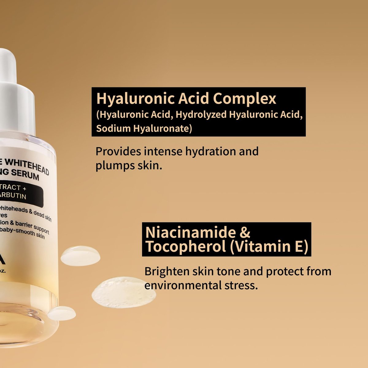 NIDA White Rice Whitehead Exfoliating Serum - 1.69 fl.oz (50ml) Daily Soft Face Scrub for All Skin Types Avelisse