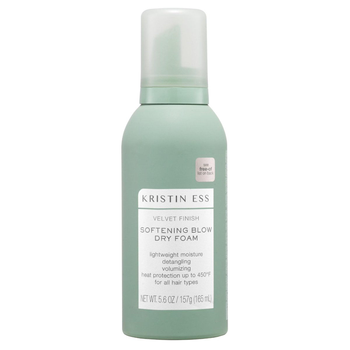 Kristin Ess Heat Protectant Hair Mousse for Women - 4-in-1 Volumizing Styling Foam for Blow Out, Softens, Detangles, Adds Shine, Reduces Frizz - Fine to Curly Hair - 5.6 Fl Oz Avelisse