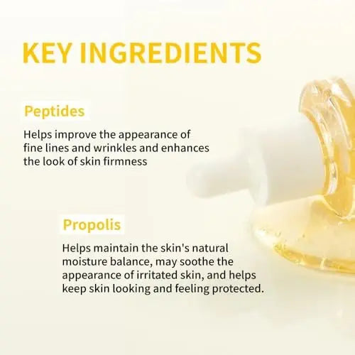 NIDA Peptide Propolis Renewal Serum - Anti-Aging & Pore Care with Peptide Complex, Propolis Extract, Adenosine - 1.69 fl oz (50ml) Avelisse