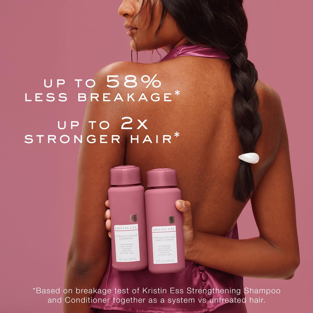 Kristin Ess Biotin Shampoo - Sulfate Free & Color Safe - Promotes Healthy Hair Growth, Strengthens & Nourishes Dry Damaged Hair - Anti-Breakage Fortifying Biotin Repair Shampoo for Volume - Vegan, 10 oz - görsel 9