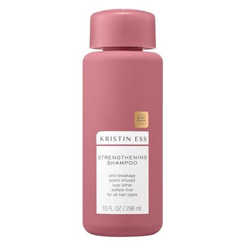 Kristin Ess Biotin Shampoo - Sulfate Free & Color Safe - Promotes Healthy Hair Growth, Strengthens & Nourishes Dry Damaged Hair - Anti-Breakage Fortifying Biotin Repair Shampoo for Volume - Vegan, 10 oz - görsel 2