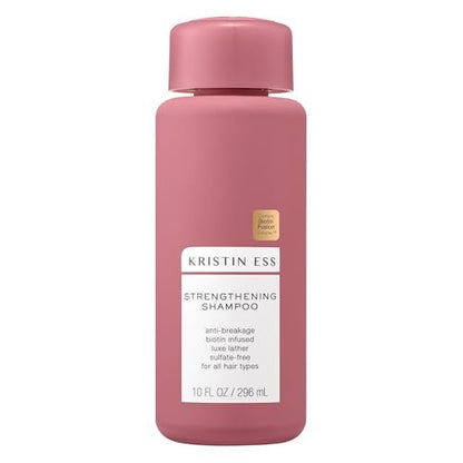 Kristin Ess Biotin Shampoo - Sulfate Free & Color Safe - Promotes Healthy Hair Growth, Strengthens & Nourishes Dry Damaged Hair - Anti-Breakage Fortifying Biotin Repair Shampoo for Volume - Vegan, 10 oz