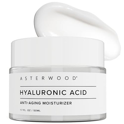Asterwood Hyaluronic Acid Moisturizer for Face - Hydrating, Lightweight Anti-Aging Moisturizer - Fragrance-Free, Cruelty-Free - 1.7 Fl Oz Avelisse