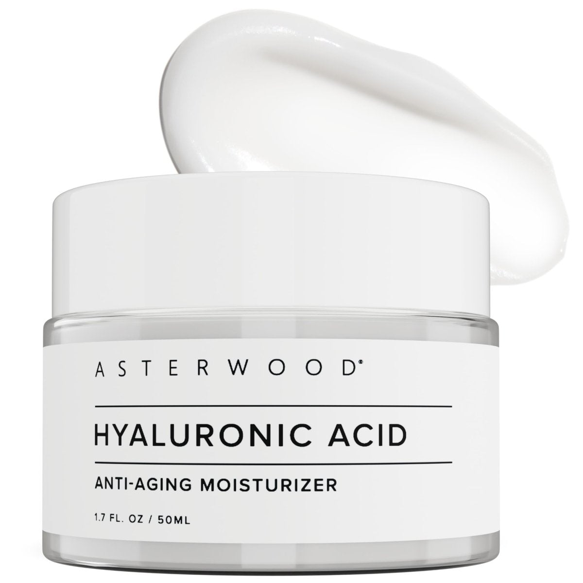 Asterwood Hyaluronic Acid Moisturizer for Face - Hydrating, Lightweight Anti-Aging Moisturizer - Fragrance-Free, Cruelty-Free - 1.7 Fl Oz Avelisse