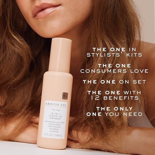 Kristin Ess 12-in-1 Leave-In Conditioner & Heat Protectant Spray – Up to 450°F Protection, Blow Dry & Flat Iron Defense, Anti-Frizz Detangler, Color Safe, 5 Fl Oz - görsel 4