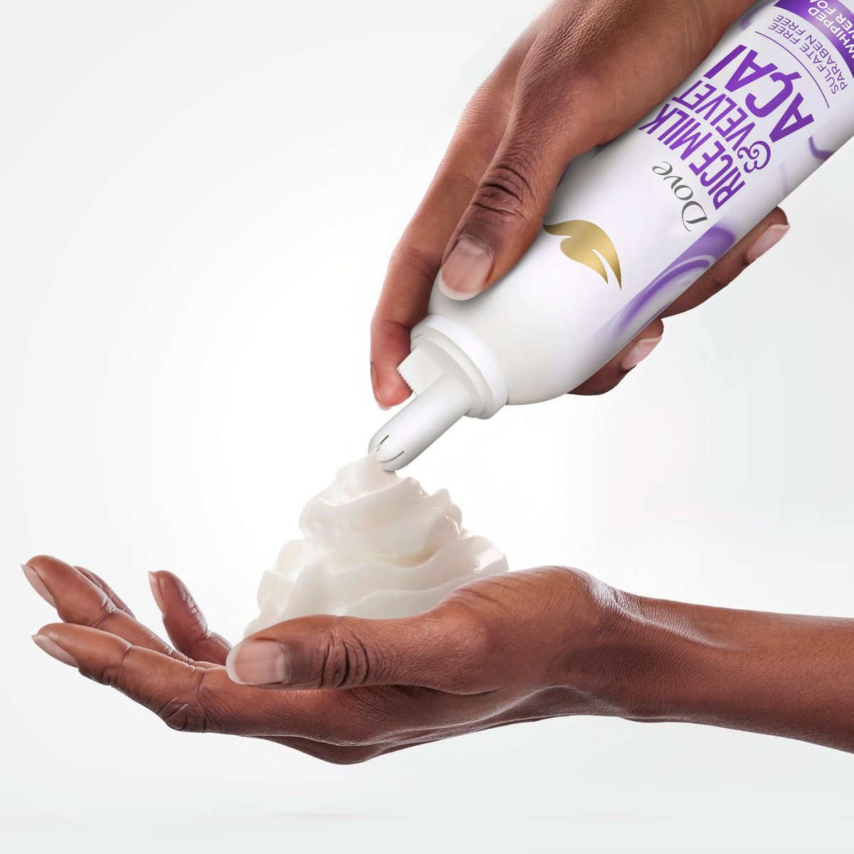 Dove Whipped Shower Foam Rice Milk & Velvet Açaí – Hydrating Body Wash for Soft Skin, 10.3 Fl Oz Avelisse