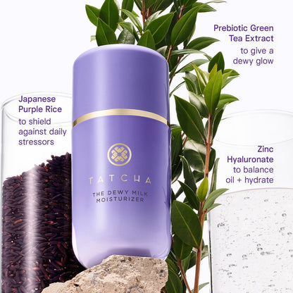 TATCHA The Dewy Milk Moisturizer, Travel-Sized - Mini Lightweight Face Cream for Combo to Oily Skin, Oil-Balancing Hydration, Bouncy Skin & Lasting Dewy Glow, 15 ml/0.5 fl. oz. Avelisse