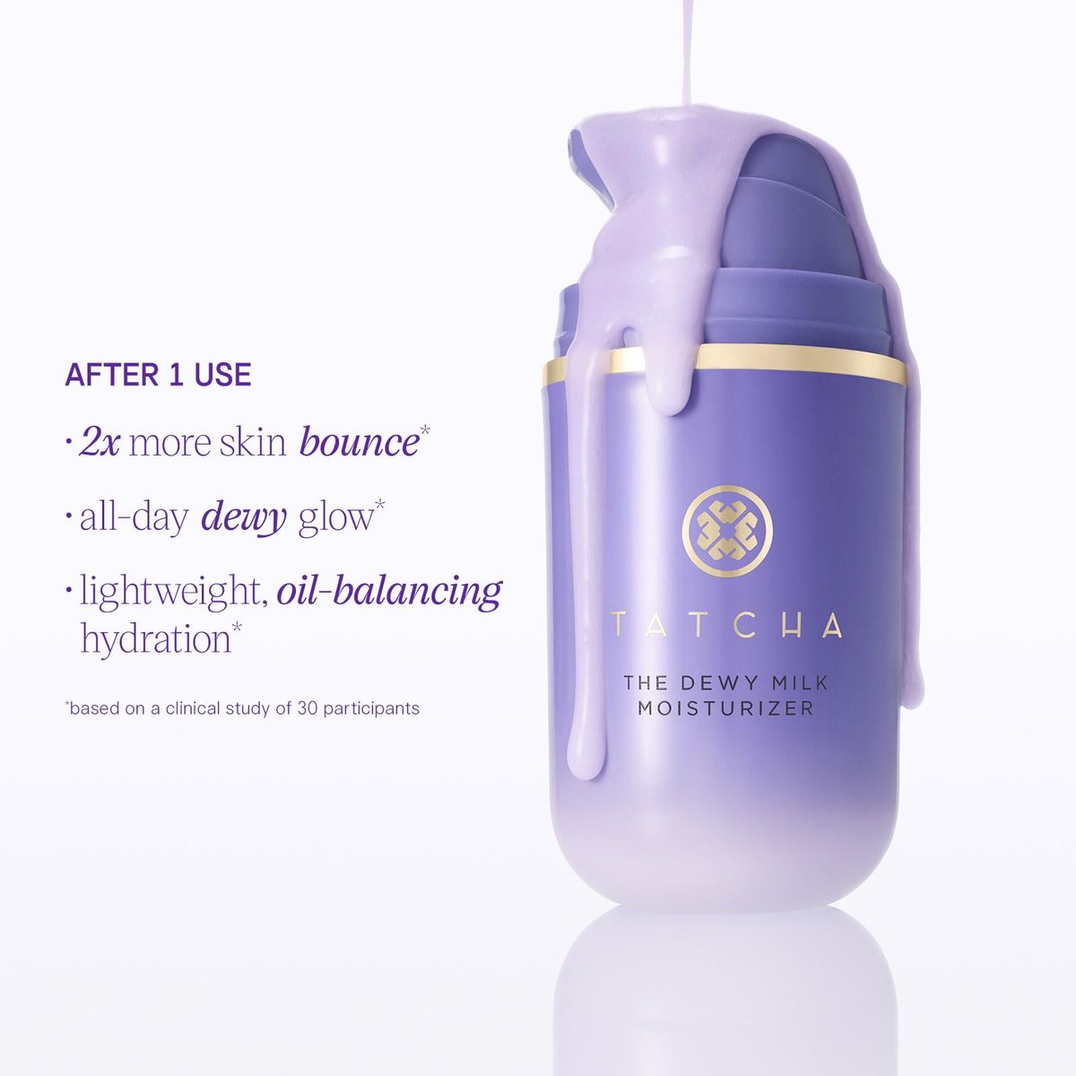 TATCHA The Dewy Milk Moisturizer, Travel-Sized - Mini Lightweight Face Cream for Combo to Oily Skin, Oil-Balancing Hydration, Bouncy Skin & Lasting Dewy Glow, 15 ml/0.5 fl. oz. Avelisse