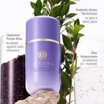 TATCHA The Dewy Milk Moisturizer, Travel-Sized - Mini Lightweight Face Cream for Combo to Oily Skin, Oil-Balancing Hydration, Bouncy Skin & Lasting Dewy Glow, 15 ml/0.5 fl. oz. Avelisse