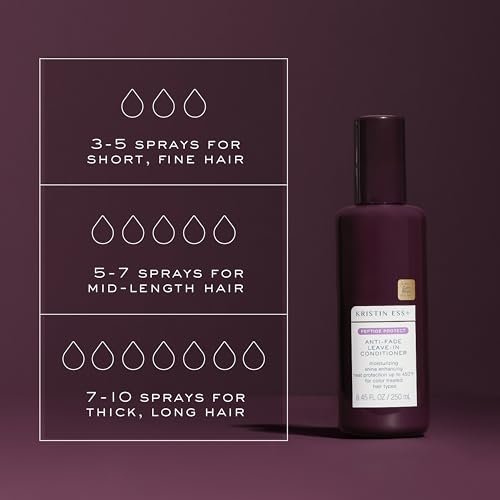 Kristin Ess+ Anti-Fade Moisturizing Leave-in Conditioner with UV Color Shield & Peptides - Lightweight, Anti-Frizz, Heat Protectant - Sulfate & Paraben Free, Vegan, 8.45 fl oz Avelisse