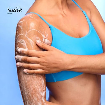 Suave Vanilla Suede Exfoliating Body Wash & Scrub – Sulfate-Free Hydrating Cleanser with Glycerin & Vitamin E, 6 Count (108 Fl Oz Total) Avelisse