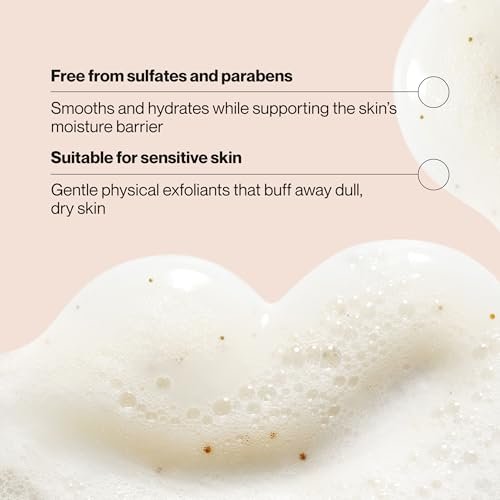 Suave Vanilla Suede Exfoliating Body Wash & Scrub – Sulfate-Free Hydrating Cleanser with Glycerin & Vitamin E, 6 Count (108 Fl Oz Total) Avelisse
