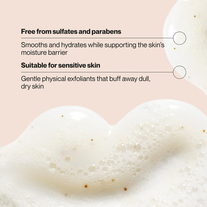 Suave Vanilla Suede Exfoliating Body Wash & Scrub – Sulfate-Free Hydrating Cleanser with Glycerin & Vitamin E, 6 Count (108 Fl Oz Total) Avelisse