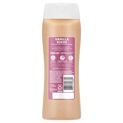 Suave Vanilla Suede Exfoliating Body Wash & Scrub – Sulfate-Free Hydrating Cleanser with Glycerin & Vitamin E, 6 Count (108 Fl Oz Total) Avelisse