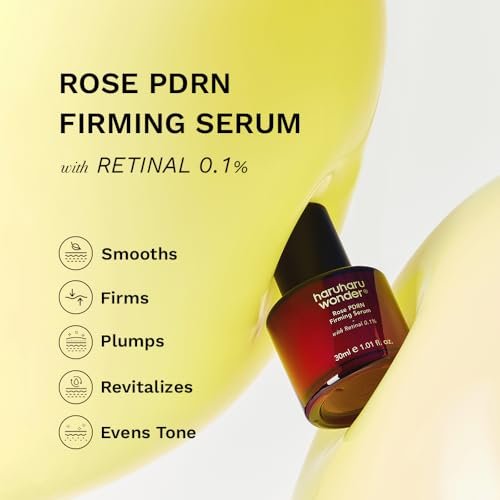 Haruharu Wonder Rose PDRN Firming Serum with Retinal 0.1% - Boost Collagen, Minimize Fine Lines & Wrinkles, Fragrance Free, Vegan, Korean Skincare (1.01 fl.oz) Avelisse