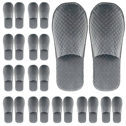 GRWJHUM 16 Pairs Disposable Travel Slippers for Women, Individually Wrapped Hotel Slippers for Guests, Lightweight Plastic House Slippers for Men & Women Avelisse