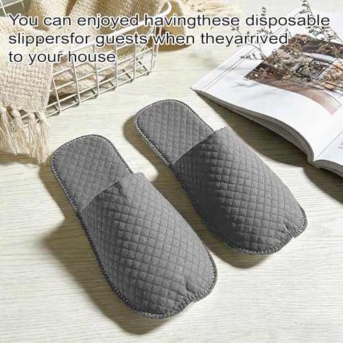 GRWJHUM 16 Pairs Disposable Travel Slippers for Women, Individually Wrapped Hotel Slippers for Guests, Lightweight Plastic House Slippers for Men & Women Avelisse