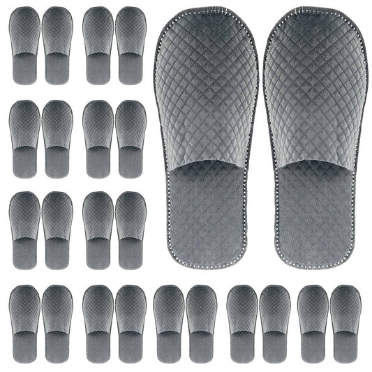 GRWJHUM 16 Pairs Disposable Travel Slippers for Women, Individually Wrapped Hotel Slippers for Guests, Lightweight Plastic House Slippers for Men & Women Avelisse