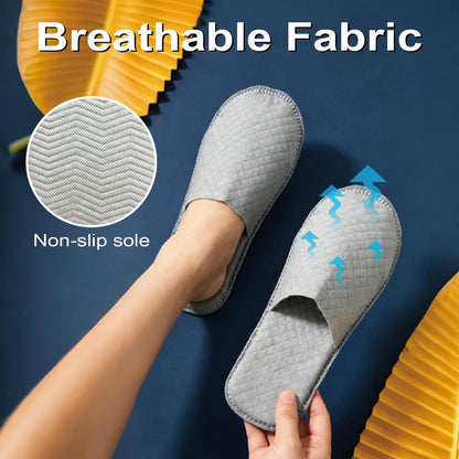 GRWJHUM 16 Pairs Disposable Travel Slippers for Women, Individually Wrapped Hotel Slippers for Guests, Lightweight Plastic House Slippers for Men & Women Avelisse