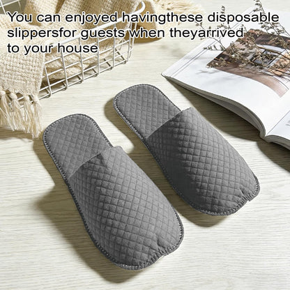 GRWJHUM 16 Pairs Disposable Travel Slippers for Women, Individually Wrapped Hotel Slippers for Guests, Lightweight Plastic House Slippers for Men & Women Avelisse