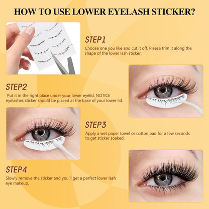 QUEWEL Magnetic Eyelashes 4 Pair Reusable Natural Look Lash Clusters Kit with Applicator – No Glue Needed, Easy to Wear and Remove (Black, 4 Pairs) Avelisse