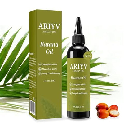 Ariyv Batana Oil for Hair Growth – Natural Batana Oil Prevents Hair Loss, Reduces Breakage, Strengthens Hair, Enhances Thickness for Men & Women (4 Fl Oz) Avelisse