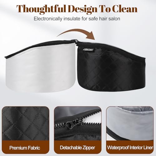 Hair Steamer for Deep Conditioning: Heat Cap with 118" Power Cord, 10-Level Fast Heating & 3 Timer Settings for Natural Black Hair - Thermal Steam Cap for Deep Conditioner Treatments Avelisse