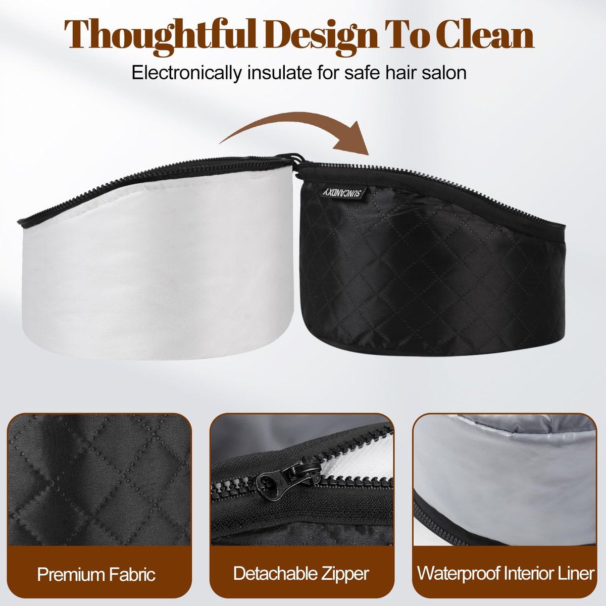 Hair Steamer for Deep Conditioning: Heat Cap with 118" Power Cord, 10-Level Fast Heating & 3 Timer Settings for Natural Black Hair - Thermal Steam Cap for Deep Conditioner Treatments Avelisse