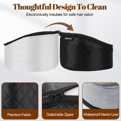 Hair Steamer for Deep Conditioning: Heat Cap with 118" Power Cord, 10-Level Fast Heating & 3 Timer Settings for Natural Black Hair - Thermal Steam Cap for Deep Conditioner Treatments Avelisse