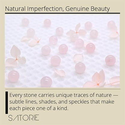 SATORIE 2-Pack Organic Castor Oil with Rose Quartz Rollerball - USDA Certified 100% Castor Oil Roll-on for Face, Under Eyes, Brows & Lashes; Deep Moisture, Soothing, Promotes Hair Growth Avelisse