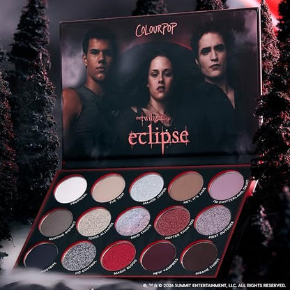 ColourPop x The Twilight Saga Eclipse Eyeshadow Palette - Limited Edition 15 Shade Matte, Metallic & Glitter Eyeshadow with High-Pigment Long-Wearing Formula Avelisse